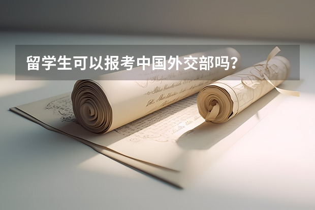 留学生可以报考中国外交部吗？