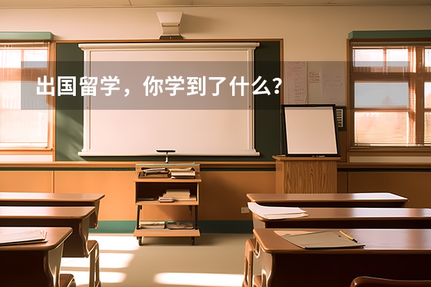 出国留学，你学到了什么？