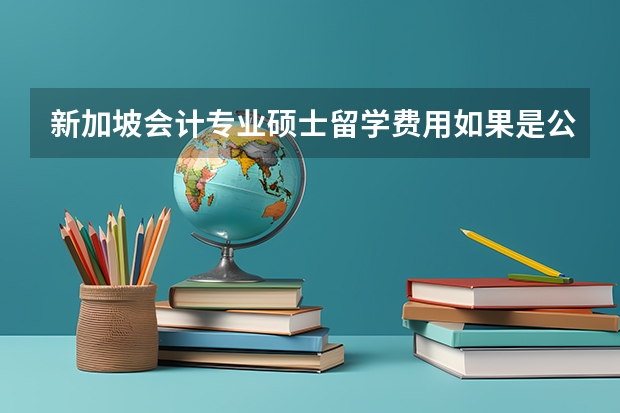 新加坡会计专业硕士留学费用如果是公立大学，一年是在多少新币之间呢？