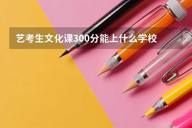 艺考生文化课300分能上什么学校