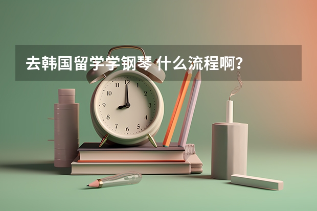 去韩国留学学钢琴 什么流程啊？