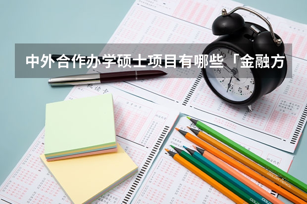 中外合作办学硕士项目有哪些「金融方向」