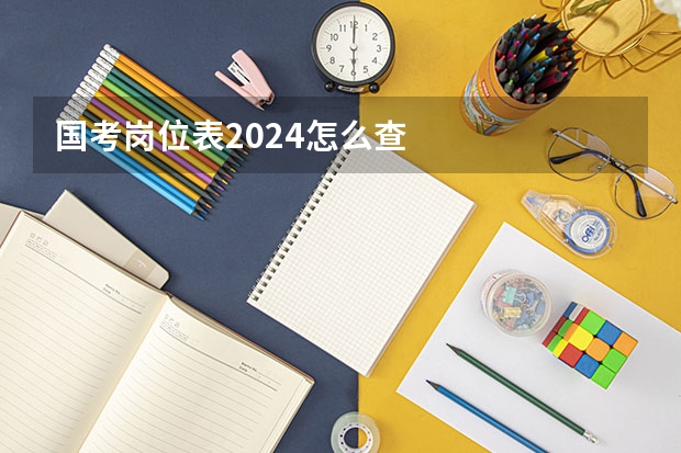 国考岗位表2024怎么查