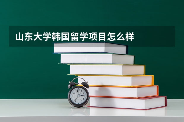 山东大学韩国留学项目怎么样