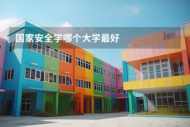 国家安全学哪个大学最好