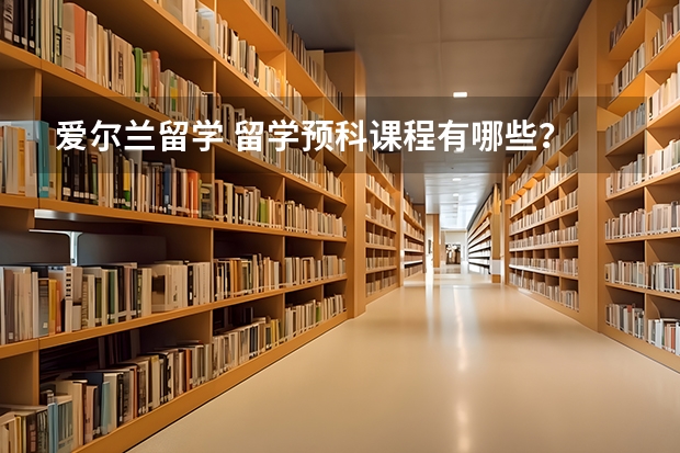 爱尔兰留学 留学预科课程有哪些？