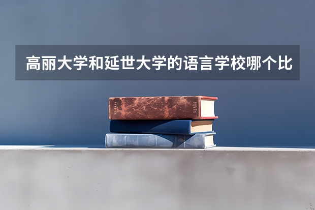 高丽大学和延世大学的语言学校哪个比较好？