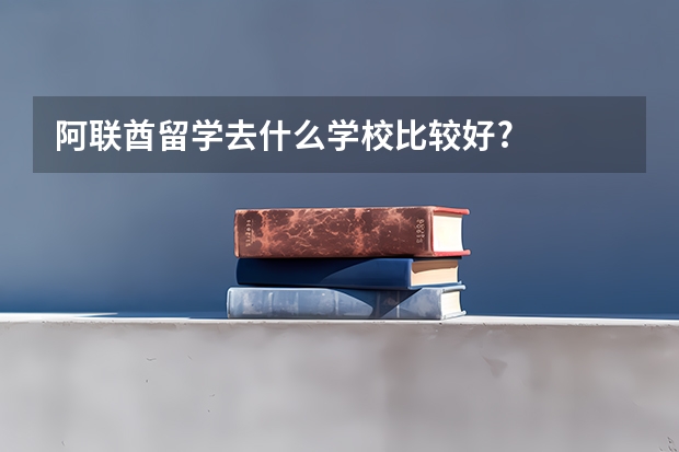 阿联酋留学去什么学校比较好?