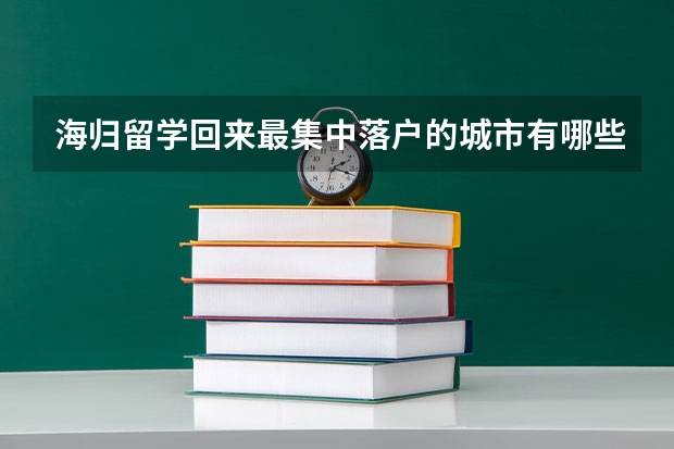 海归留学回来最集中落户的城市有哪些?主要从事什么职业?