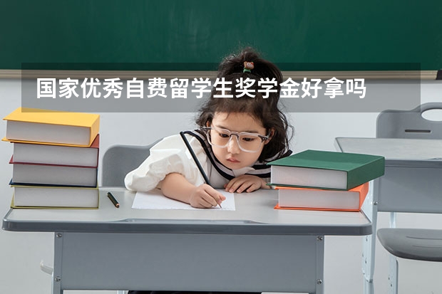 国家优秀自费留学生奖学金好拿吗