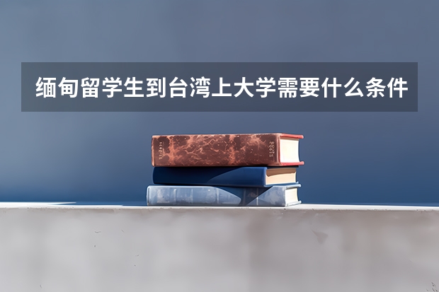 缅甸留学生到台湾上大学需要什么条件