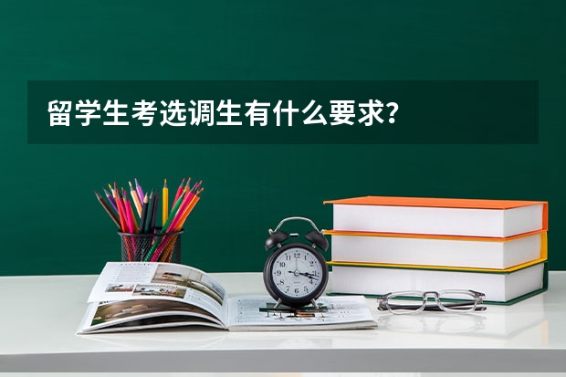 留学生考选调生有什么要求？