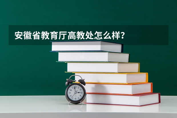 安徽省教育厅高教处怎么样？