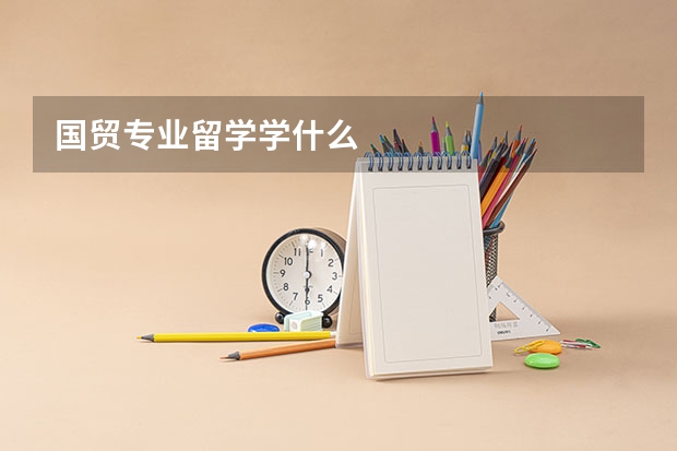 国贸专业留学学什么